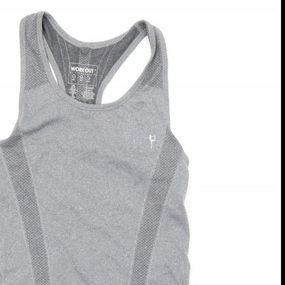Primark Womens Grey  Polyamide Camisole Tank Size 10 Scoop Neck