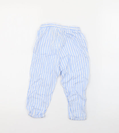 H&M Girls Blue Striped Viscose Bloomer Trousers Size 2 Years  Regular