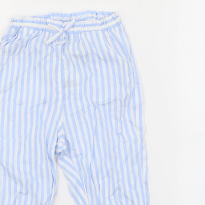 H&M Girls Blue Striped Viscose Bloomer Trousers Size 2 Years  Regular
