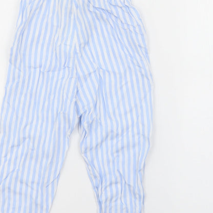 H&M Girls Blue Striped Viscose Bloomer Trousers Size 2 Years  Regular