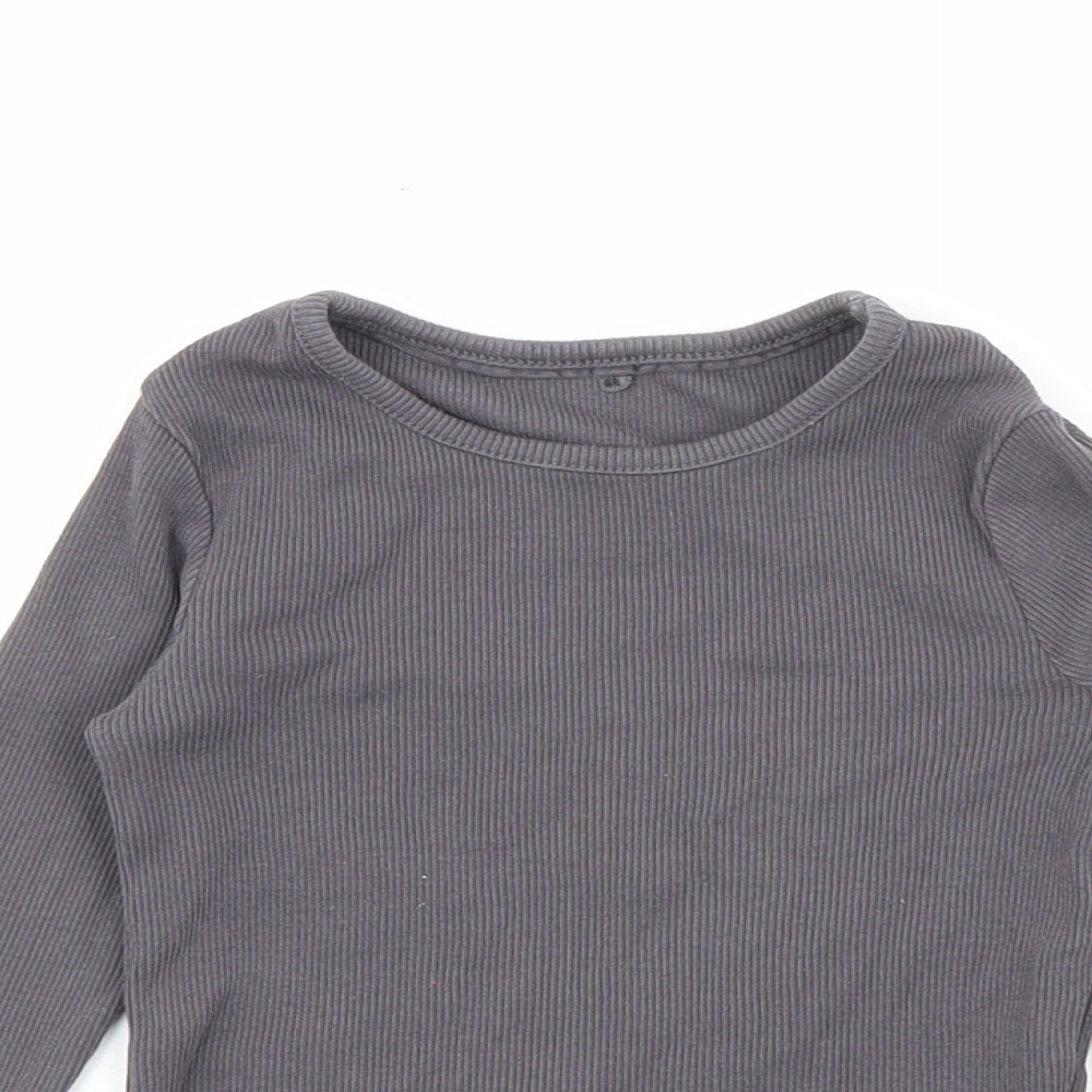 George Baby Grey  Cotton Pullover T-Shirt Size 18-24 Months Crew Neck
