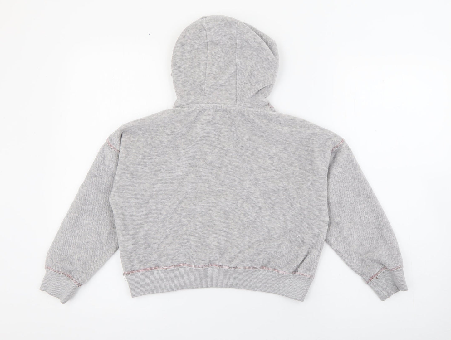 Marks and Spencer Girls Grey  Cotton Pullover Hoodie Size 10-11 Years