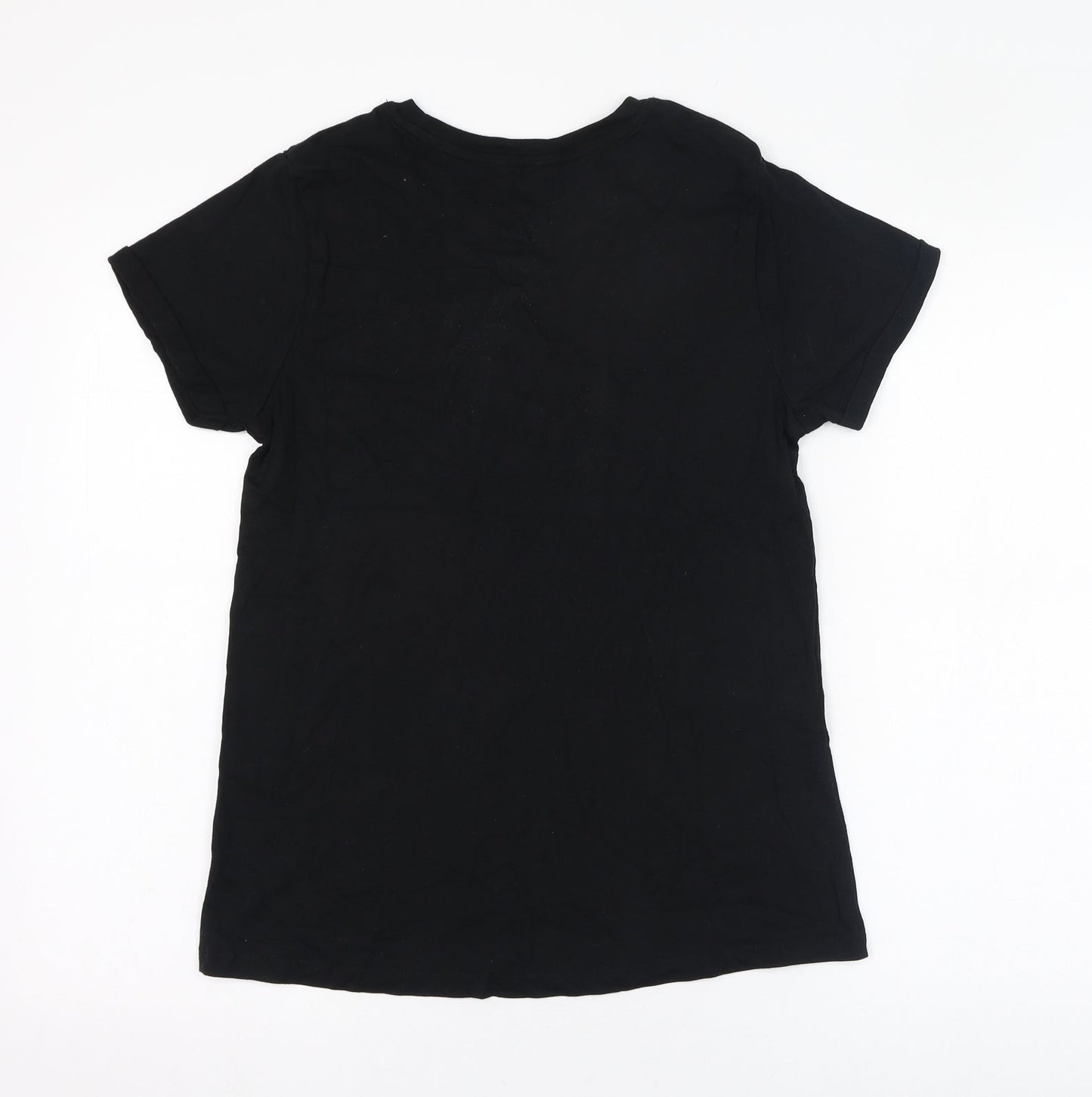 Womens UK Size 12 Paramour Black Basic T-Shirt