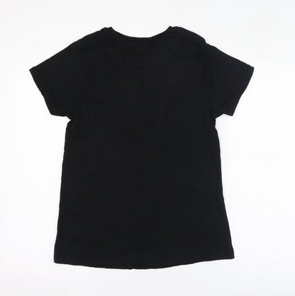 Womens UK Size 12 Paramour Black Basic T-Shirt