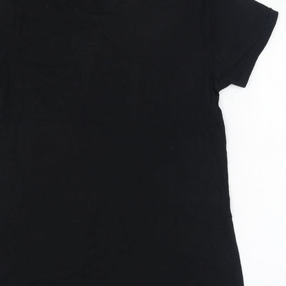 Womens UK Size 12 Paramour Black Basic T-Shirt