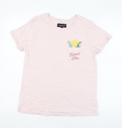 Womens UK Size 12 Paramour Pink Basic T-Shirt