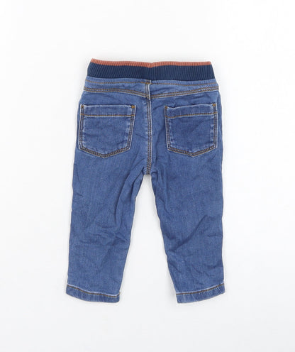 F&F Boys Blue  Cotton Capri Jeans Size 3-6 Months  Pullover