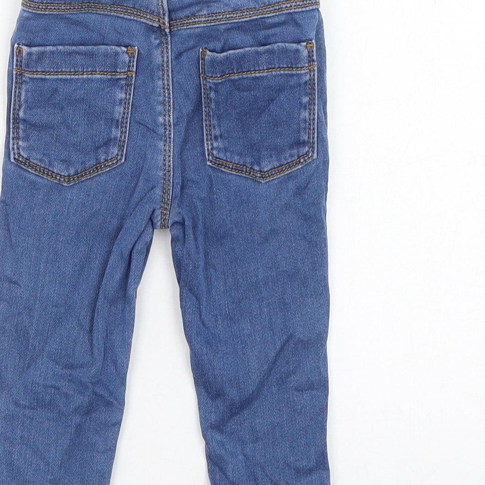 F&F Boys Blue  Cotton Capri Jeans Size 3-6 Months  Pullover