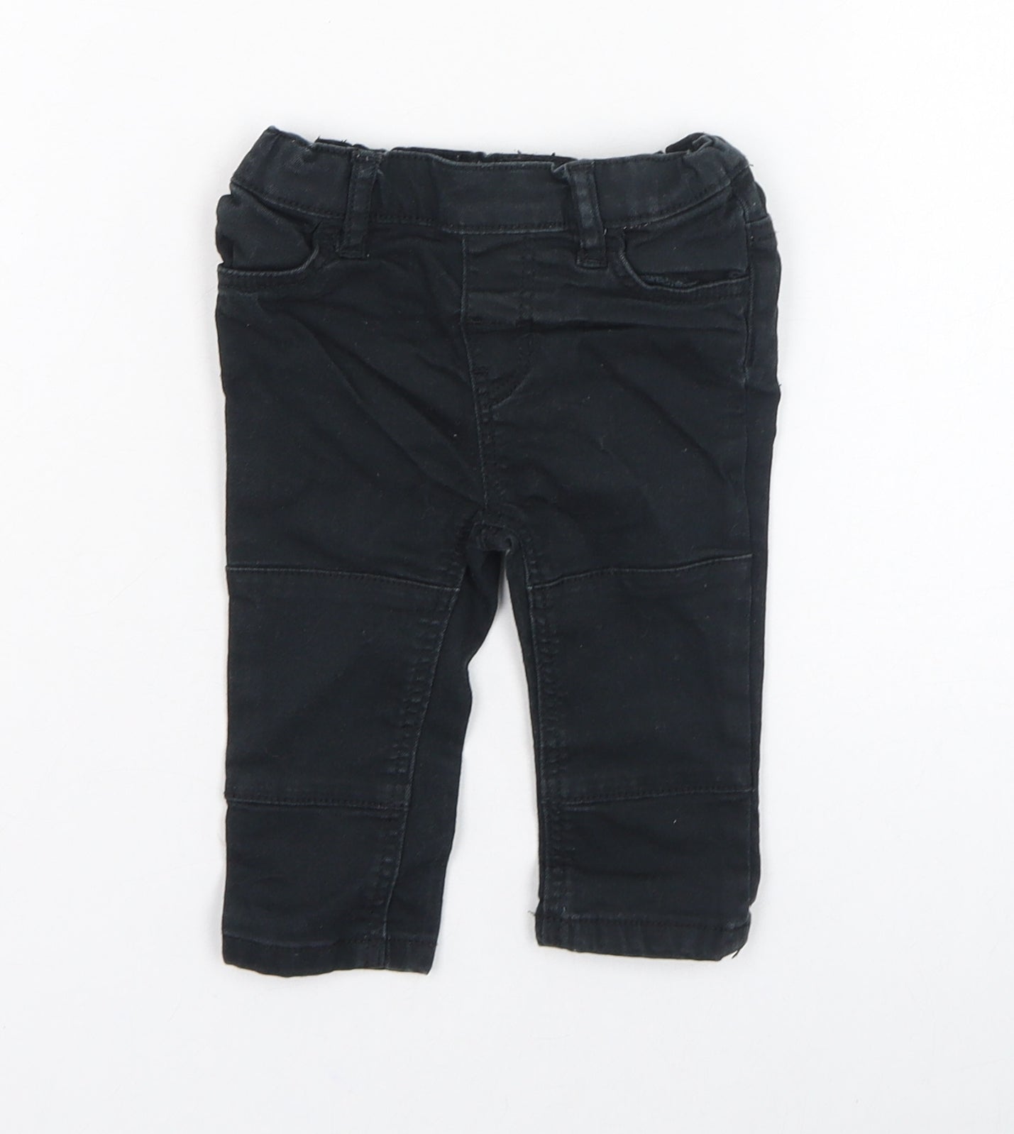 H&M Boys Black  Cotton Capri Jeans Size 9-12 Months  Pullover