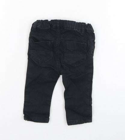 H&M Boys Black  Cotton Capri Jeans Size 9-12 Months  Pullover