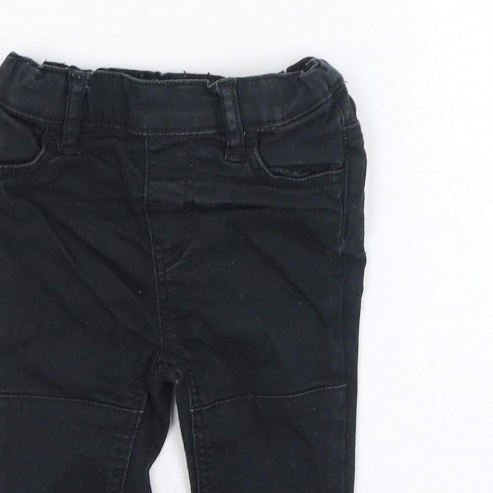H&M Boys Black  Cotton Capri Jeans Size 9-12 Months  Pullover