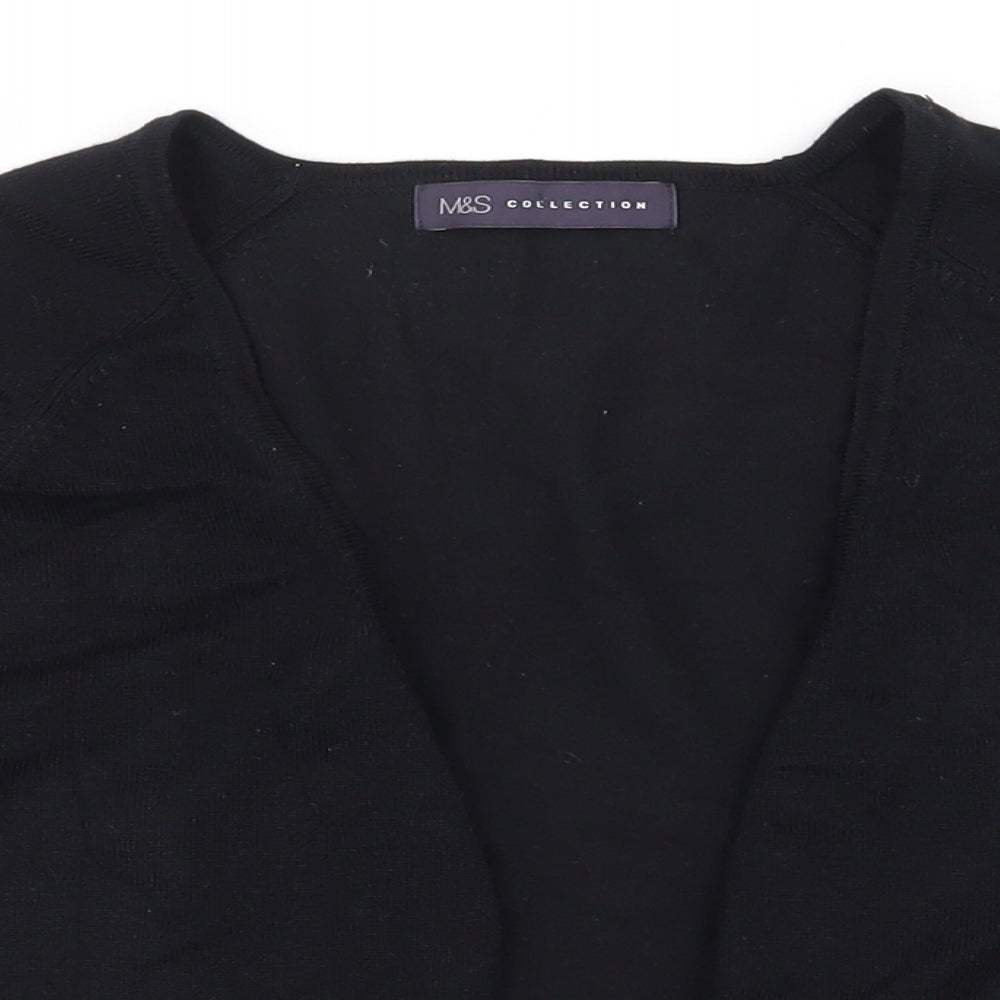 Womens UK Size M Marks and Spencer Black Cardigan Jumper