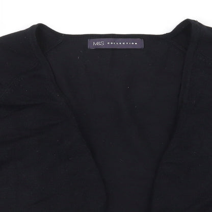 Womens UK Size M Marks and Spencer Black Cardigan Jumper