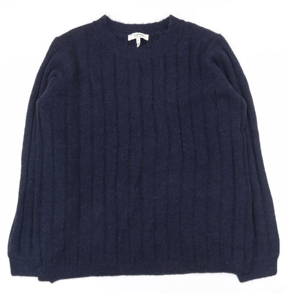 b.young Mens Blue Round Neck  Acrylic Pullover Jumper Size M