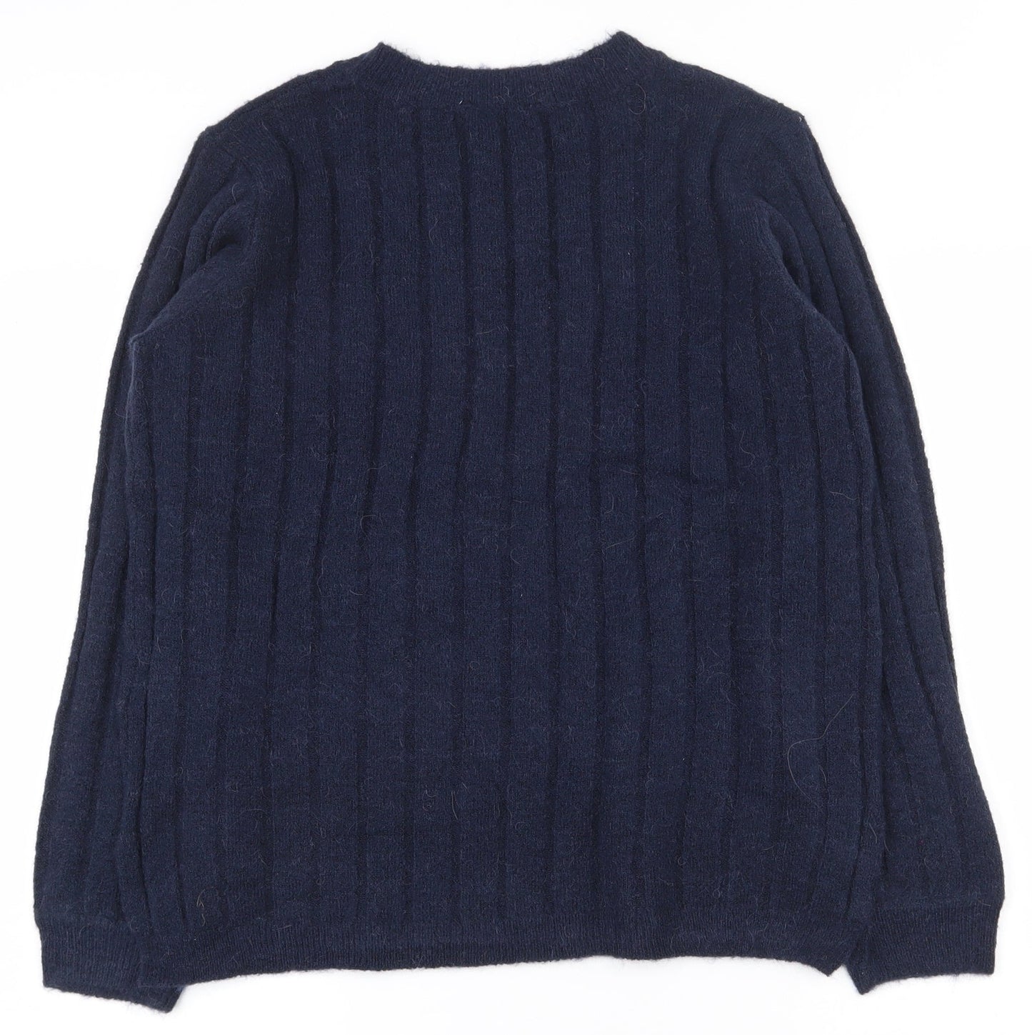 b.young Mens Blue Round Neck  Acrylic Pullover Jumper Size M