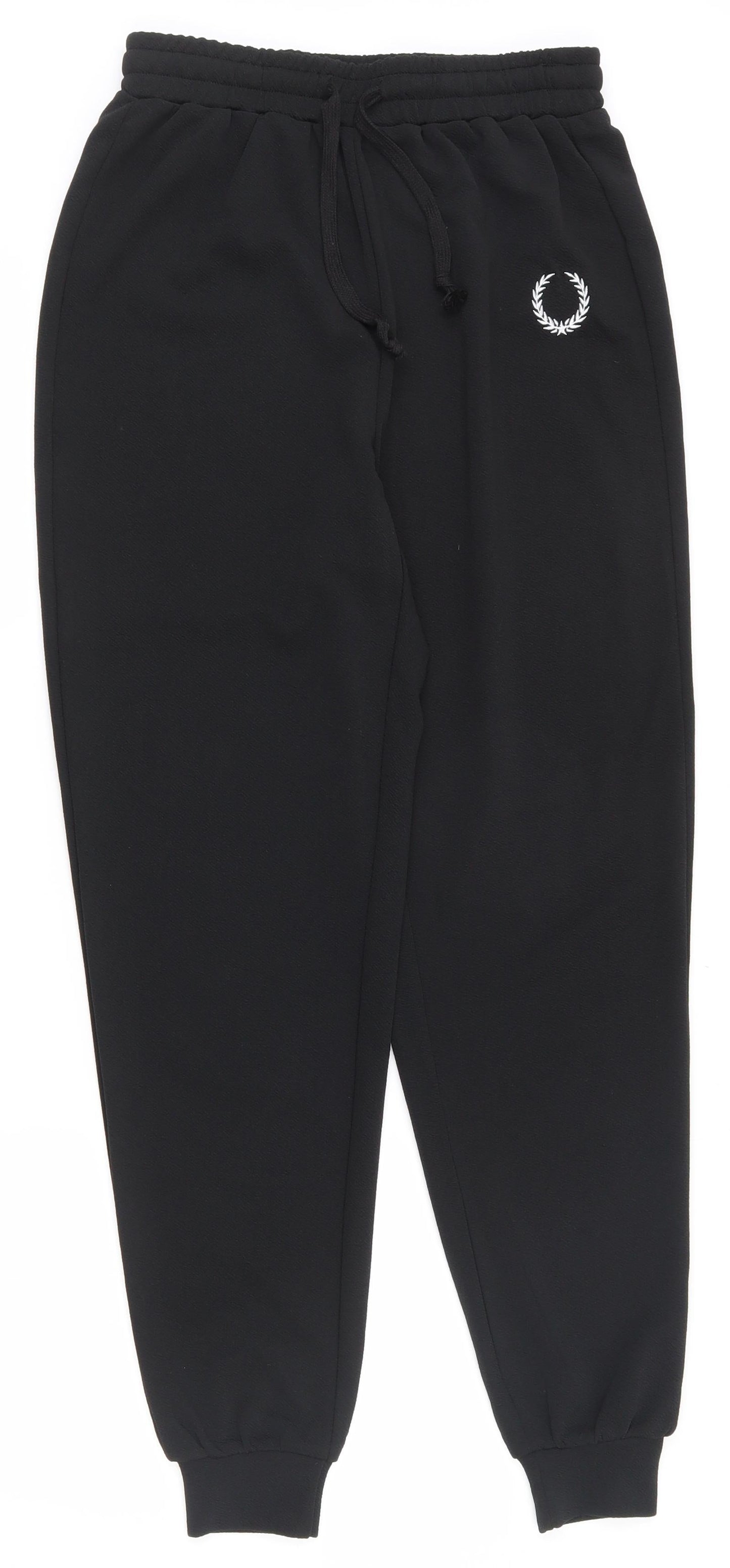 Womens UK Size XS SheIn Regular Fit Jogger Black Trousers