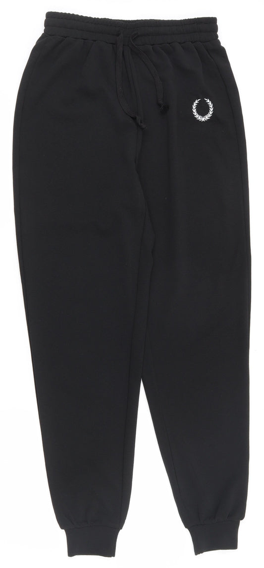 SheIn Womens Black  Polyester Jogger Trousers Size XS L28 in Regular Drawstring