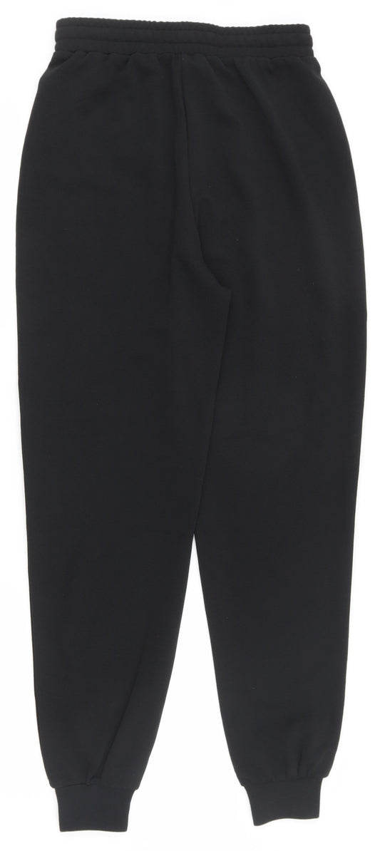 SheIn Womens Black  Polyester Jogger Trousers Size XS L28 in Regular Drawstring