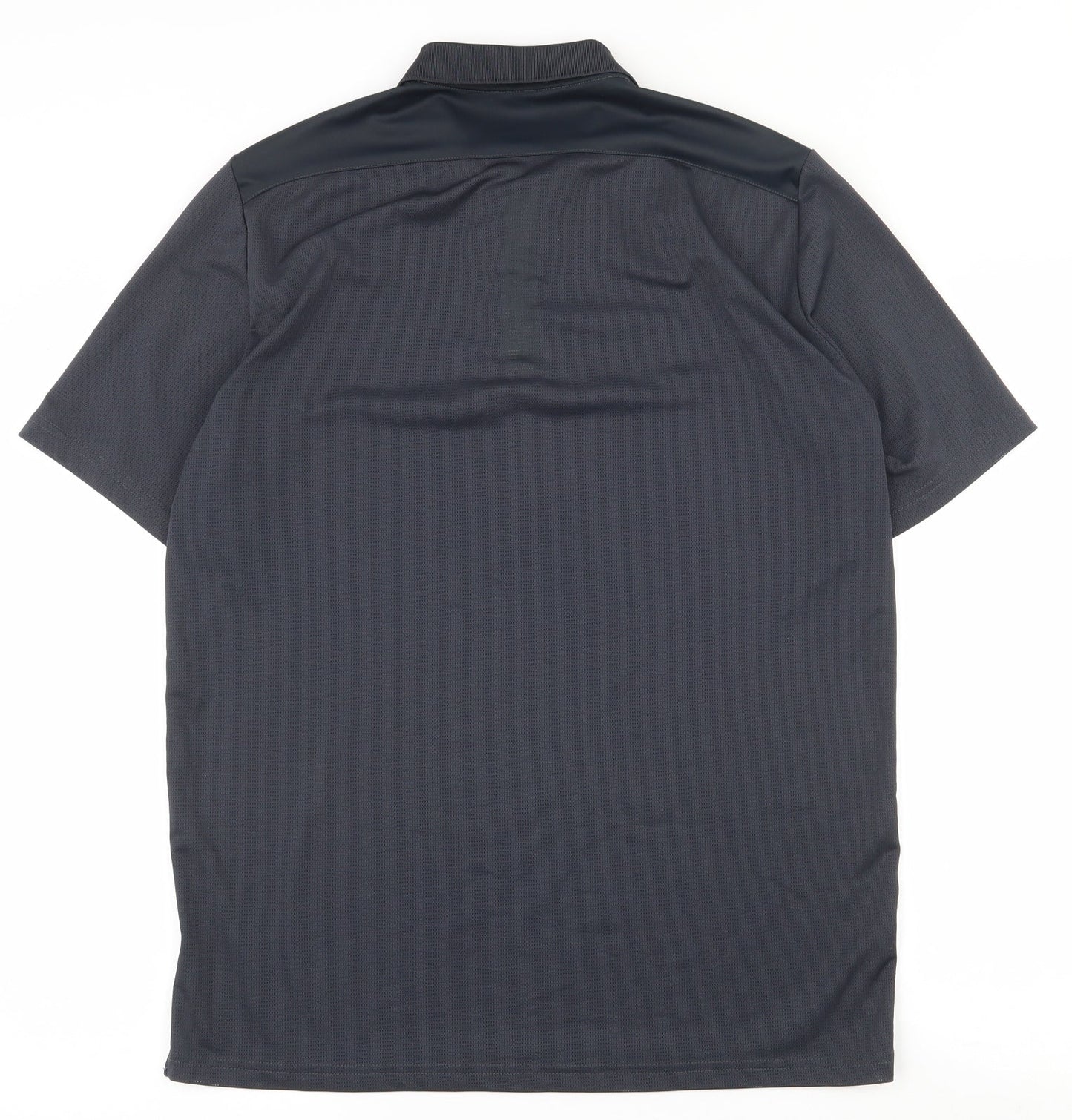 Artengo Mens Grey  Polyester  Polo Size M Collared Button