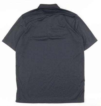 Artengo Mens Grey  Polyester  Polo Size M Collared Button