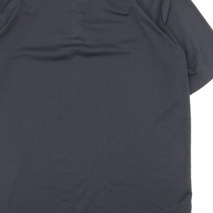 Artengo Mens Grey  Polyester  Polo Size M Collared Button