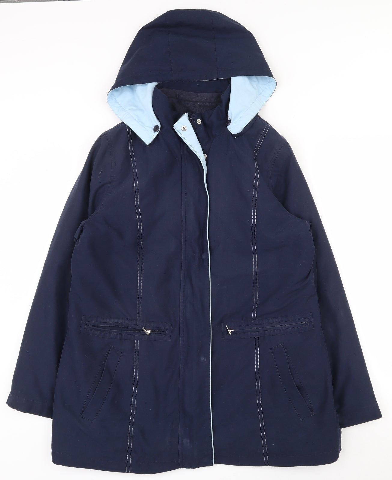 Womens UK Size S Bonmarché Blue Anorak Coat