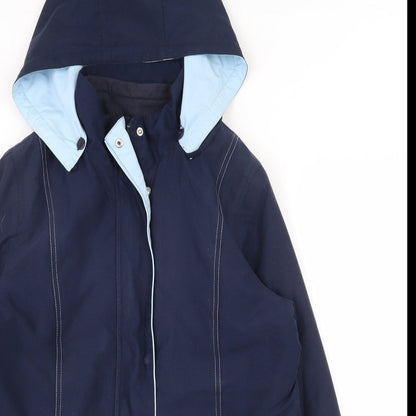 Womens UK Size S Bonmarché Blue Anorak Coat