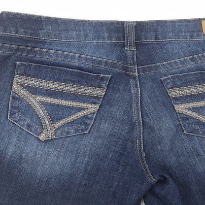 Seven Womens Blue  Cotton Cut-Off Shorts Size 34 in L6 in Regular Button