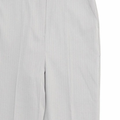 Womens UK Size 10 Slimma Regular Fit Dress Pants Grey Trousers