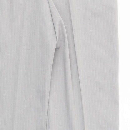 Womens UK Size 10 Slimma Regular Fit Dress Pants Grey Trousers