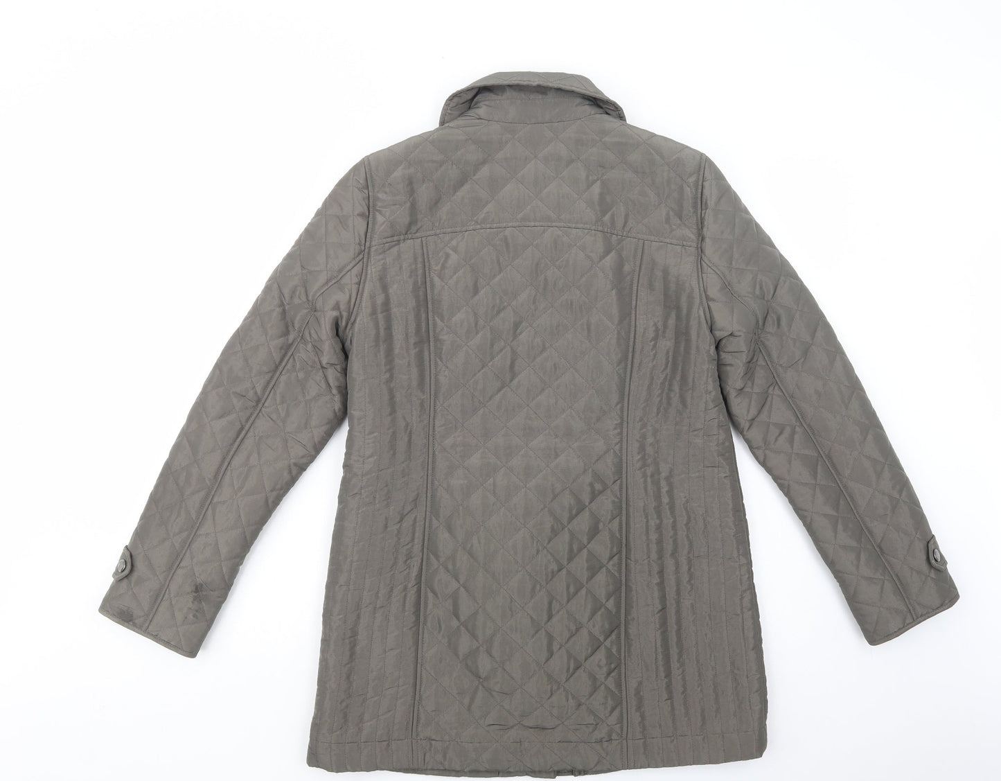 Womens UK Size 10 Marks and Spencer Green Quilted Coat