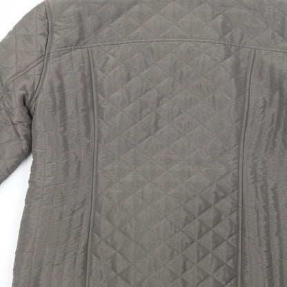 Womens UK Size 10 Marks and Spencer Green Quilted Coat