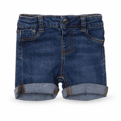 Primark Girls Blue  Cotton Cropped Jeans Size 6-9 Months  Button