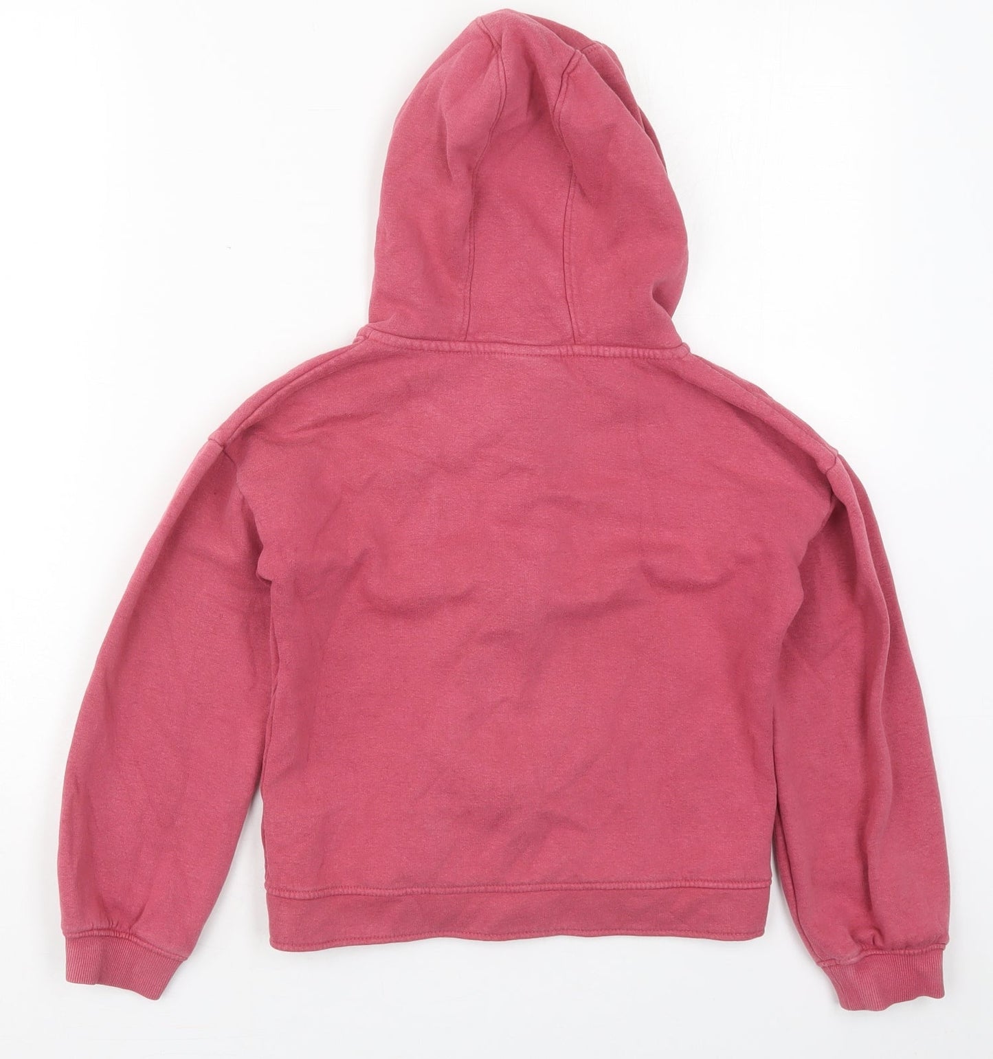 Matalan Girls Pink  Cotton Full Zip Hoodie Size 10 Years  Zip