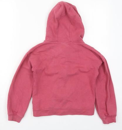 Matalan Girls Pink  Cotton Full Zip Hoodie Size 10 Years  Zip