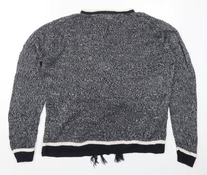 TU Mens Blue Crew Neck  Acrylic Pullover Jumper Size L   - Rudolph