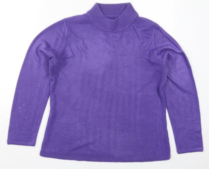 Womens UK Size M Preworn Purple Pullover Jumper