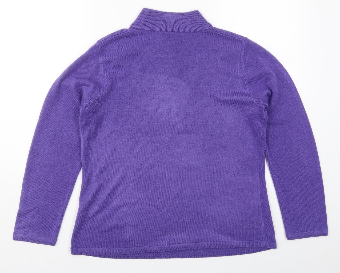 Womens UK Size M Preworn Purple Pullover Jumper