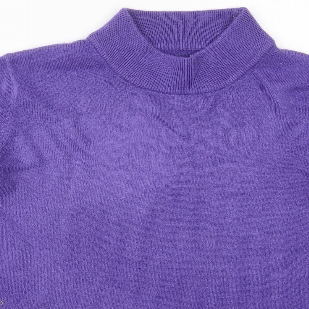 Womens UK Size M Preworn Purple Pullover Jumper