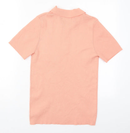 Dunnes Womens Pink  Polyester Basic Polo Size XL Collared