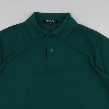 Urban Heritage Mens Green  Polyester  Polo Size S Collared Button