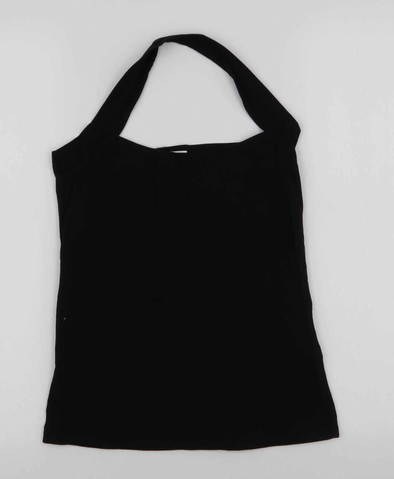 Aokaisha Womens Black  Polyester Jersey Tank Size XL Halter