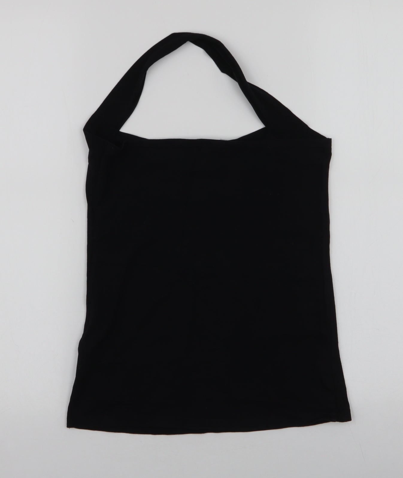 Aokaisha Womens Black  Polyester Jersey Tank Size XL Halter