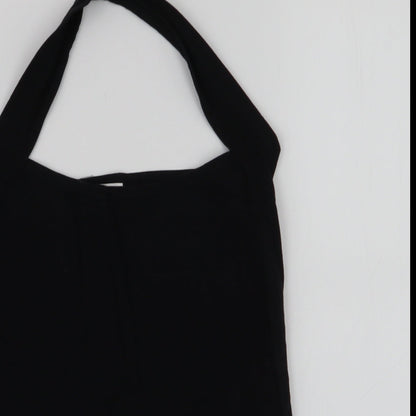 Aokaisha Womens Black  Polyester Jersey Tank Size XL Halter