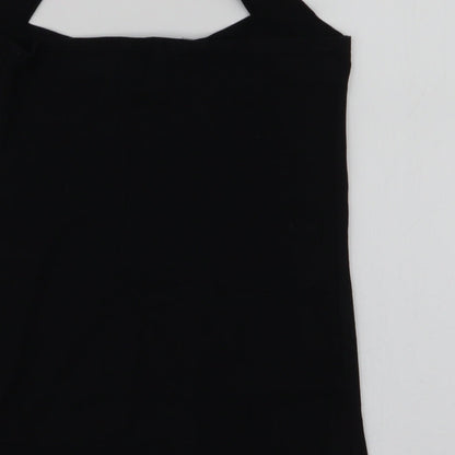 Aokaisha Womens Black  Polyester Jersey Tank Size XL Halter