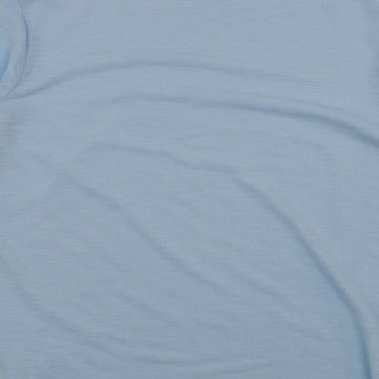 Savida Womens Blue  Polyester Basic Blouse Size 10 High Neck