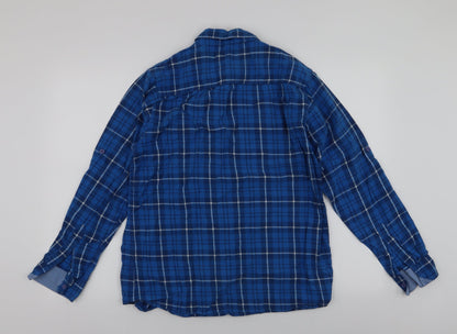 Mens UK Size XL Mineral Blue  Button-Up Long Sleeve Casual Shirt