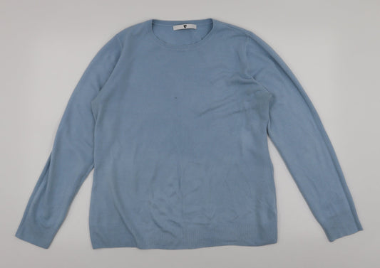Womens UK Size 14 V by Very Blue Pullover Jumper