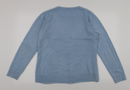 Womens UK Size 14 V by Very Blue Pullover Jumper