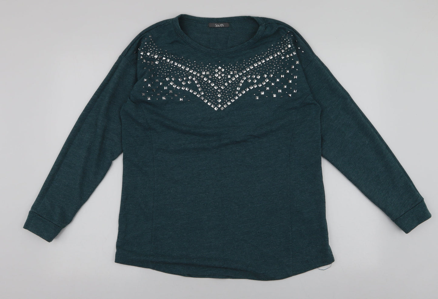 Womens UK Size 14 South Green Pullover Jumper